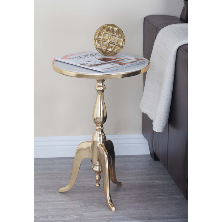 Mercer41 Tenbury Marble Pedestal End Table & Reviews Wayfair